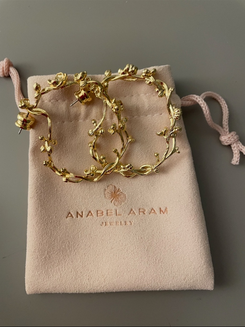 Anabel Aram Orchid Hoop Earrings- Women Jewelry